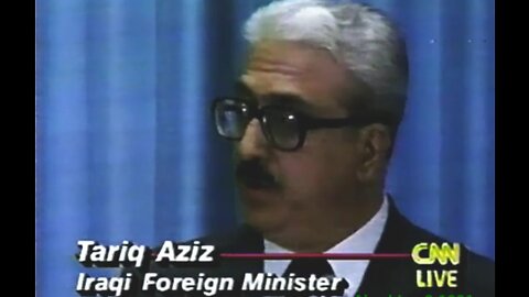 Vintage CNN - Geneva Peace Conference - Tariq Aziz - Jan 09 1991