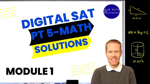 Digital SAT Bluebook Practice Test 5 Math-Module 1 Full Solutions & Explanations