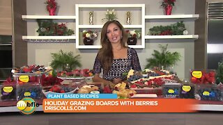 Holiday grazing boards with berries
