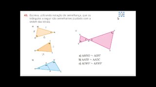 Matemática 7ºano - aula 47 e 48 - REVISÃO - semelhanças de triângulos e Teorema de Pitágoras [ETAPA]