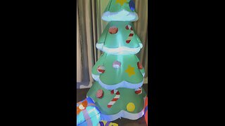 7 FT Christmas Tree Inflatables Outdoor Decoration,Light Up Giant Christmas Tree