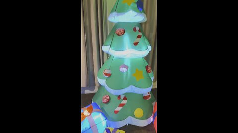 7 FT Christmas Tree Inflatables Outdoor Decoration,Light Up Giant Christmas Tree