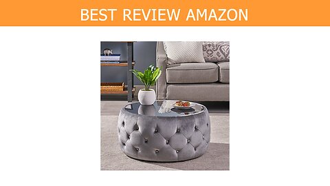 Velvet Tempered Glass Coffee Ottoman Review