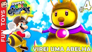 ⭐️ Super Mario Galaxy #4 - Virei uma ABELHA, enfrentei um POLVO DA LAVA, encontrei a ABELHA RAINHA 🐝