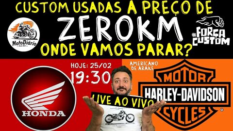 Deu A LOUCA no MARCADO: Motos CUSTOM usadas a preço de 0km, ONDE VAMOS PARAR?