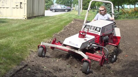 Here Today, Level Lawn Tomorrow! Deere 1025R, Ventrac 4500