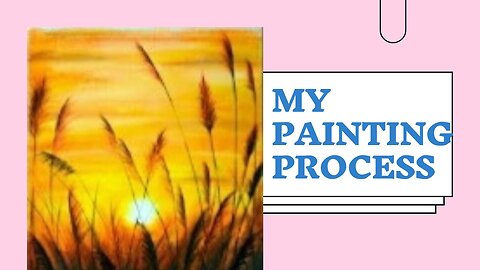 Beautiful Sunset Drawing Over The Wheat Field - Soft Pastel Drawing - Drawing for beginners.