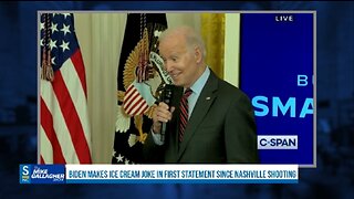 Biden makes jokes about ice cream during his first statement following the Nashville elementary school shooting