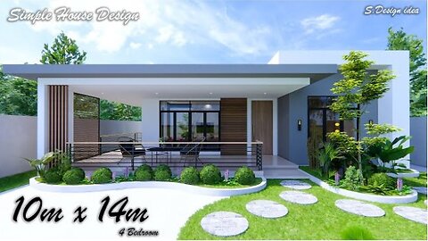 House design idea | 10m x 14m (140sqm) | 4Bedrooms