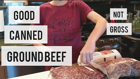 How to dry can ground beef _ dry canning _ No more soggy meat!! Shelf stable and easy to use.