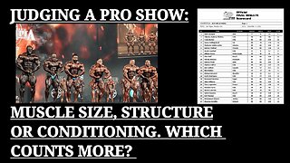JUDGING CRITERIA FOR MR OLYMPIA AND ALL PRO BODYBUILDING SHOWS