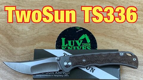 TwoSun TS336 titanium frame lock flipper knife Wong design !