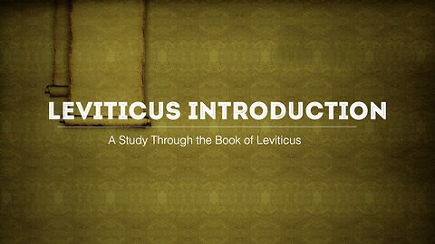 Leviticus - Introduction