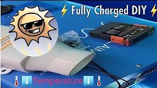 DIY Powerwall ⚡Solar Generator - temperature control in direct sunlight. (Lifepo4 ⚡18650 system)