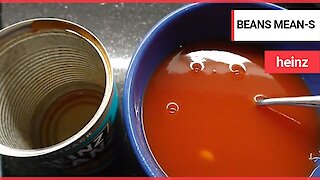 A man says he's bean had after opening a can of Heinz Baked Beans - and found ONE bean inside