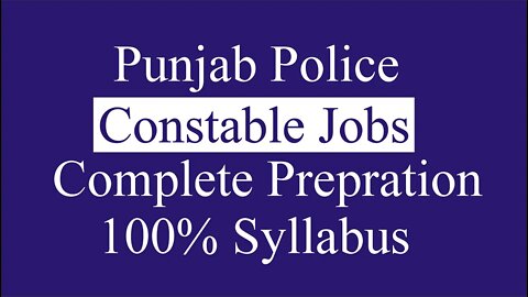 How we can Prepare constable Paper of Police |Complete Syllabus|Sadar Khan TV