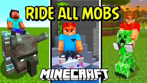 HOW TO RIDE ALL MOBS IN MINECRAFT | MINECRAFT IN HINDI