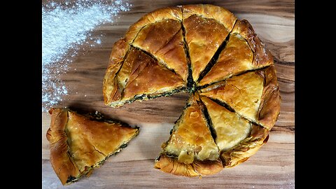 Greek Spinach & Cheese Pie (Spanakotiropita)
