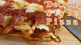 Detroit Style Pizza | Homemade Pizza Recipe