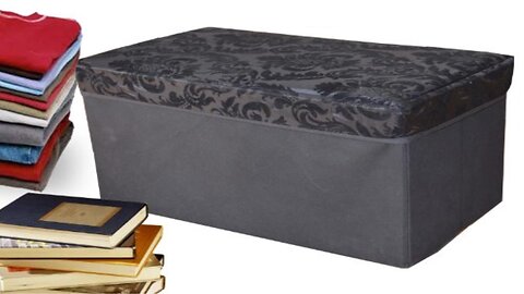 Collapsible Storage Ottoman Rectangle Baroque Review