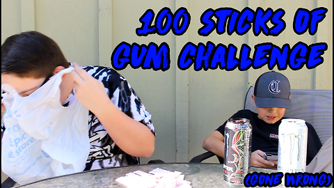 100 PIECES OF GUM CHALLEGE