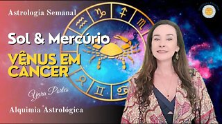 Horóscopo do dia 15 a 21/7 - Vênus em Câncer - Alquimia Astrológica - Yara Portes / Curso Astrologia