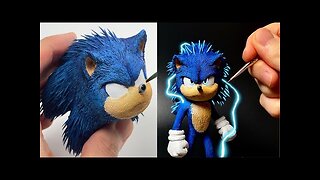 Create Sonic (Movie.ver) with clay - Sonic the hedgehog (2020) [kiArt]