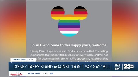 Disney takes a stand against "Don't Say Gay" bill