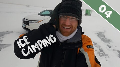 OVERNIGHT ON THE ICE IN -20 DEGREE BLIZZARD - 30 MPH Winds, Hot [Underwater Camera] Perch Fishing