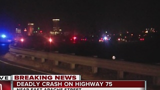 Highway 75 shut down due to a deadly crash
