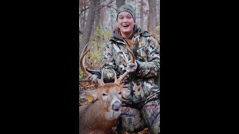 Her First Buck is a Giant