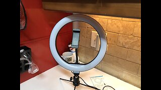 Look @ & set Up Apexel 10” LED Ring Light, Mini Tabletop Tripod & Smartphone Holder APL-FL10JJ13Y