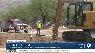 Hole in road shuts down Naranja Drive in both directions Wednesday