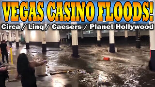 Las Vegas Casino FLOODING | Circa / Linq / Caesers Palace / Planet Hollywood | Monsoon 2022 #vegas