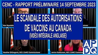 CeNC - Le scandale des autorisations de vaccins au Canada (vidéo intégrale anglaise)
