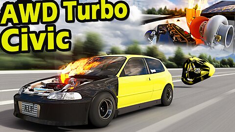 I Built The Most Intense AWD Civic Ever! MASSIVE Turbo | Assetto Corsa Mods