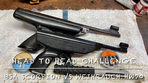 Head to head challenge BSA Scorpion vs Weihrauch HW70 .177 break barrel pellet pistols