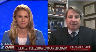 The Real Story - OAN Biden Polls Even Lower with John McLaughlin