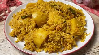 Aloo Pulao Recipe • Potato Pilau Rice Recipe • How to Make Pilaf Rice • Masala Pulao Rice Recipe