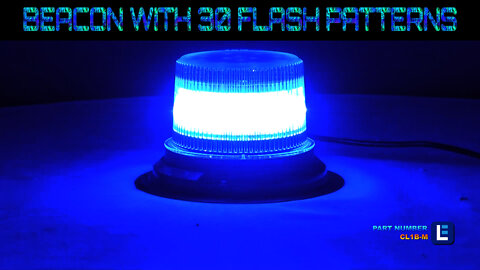Class 1 LED Beacon with 30 Strobe Light Patterns - Magnet Mount