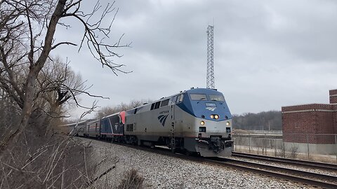 Outbound Amtrak train.