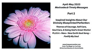 April-May 2023 Marinades: Inspired Insights About Our Divinely Blueprinted Perfection + A New Song!