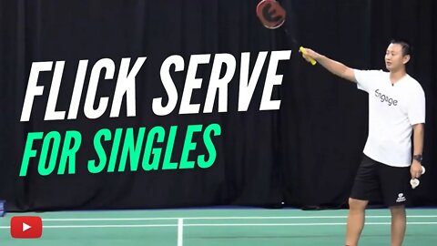 Flick Serve for Singles - Winning Badminton Lessons from Coach Hendry Winarto (Subtitle Indonesia)