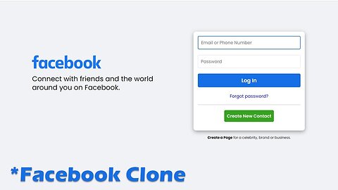 facebook clone using html css and javascript