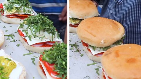 Ahmedabad's Famous Salim's Burger ! Gujarati Burger King Indian Street Food