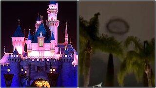 Someone Spotted A Dark UFO Hovering Above Disneyland & It's Oddly Spooky (VIDEO)