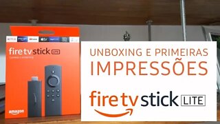 Unboxing e Primeiras Impressões do Fire TV Stick Lite 2020