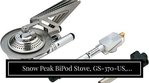 Snow Peak BiPod Stove, GS-370-US, Stainless Steel, Aluminum, Lightweight and Compact for Campin...