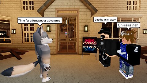 Cody the Coyote Visits the Poke Haven Bar on Roblox