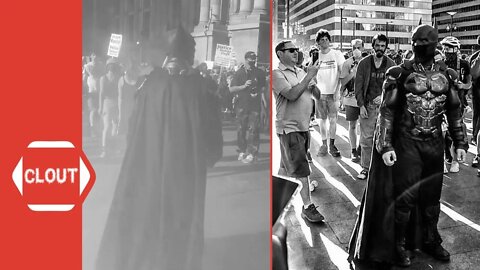 Batman Receives Cheers From Crowd As He Arrives To Philly Protests!